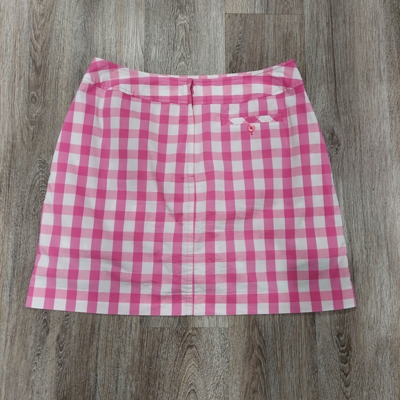 Vintage Lilly Pulitzer Pink Gingham Skort - Picture 5 of 7
